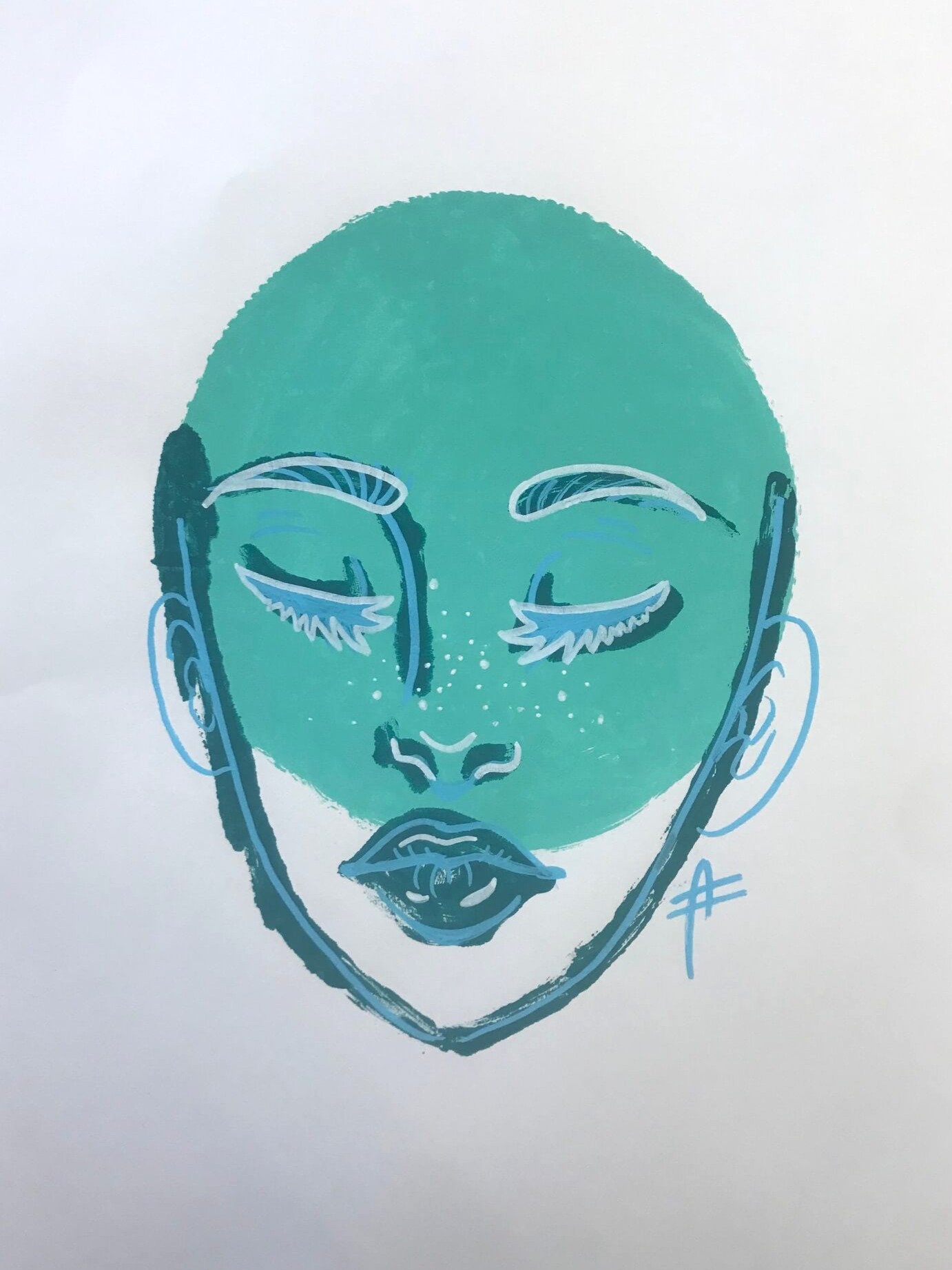 teal face 1
